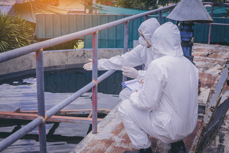 USP employees testing process water