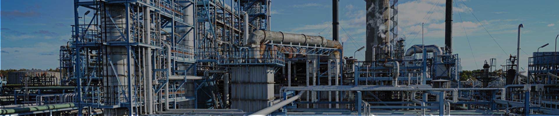 close up of refinery